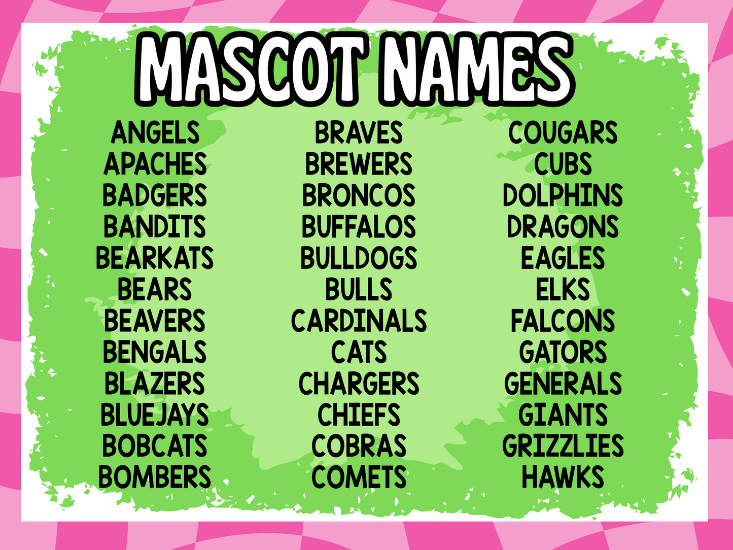 Doodle Mascot Bundle, Mascot names Bundle