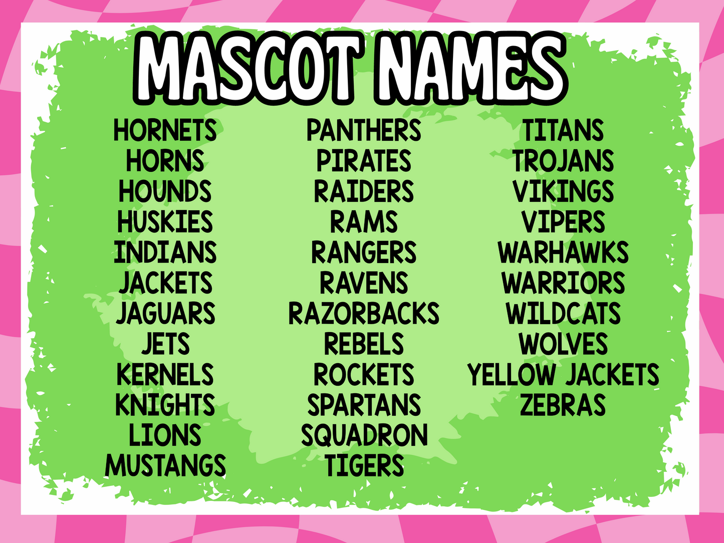 Doodle Mascot Bundle, Mascot names Bundle