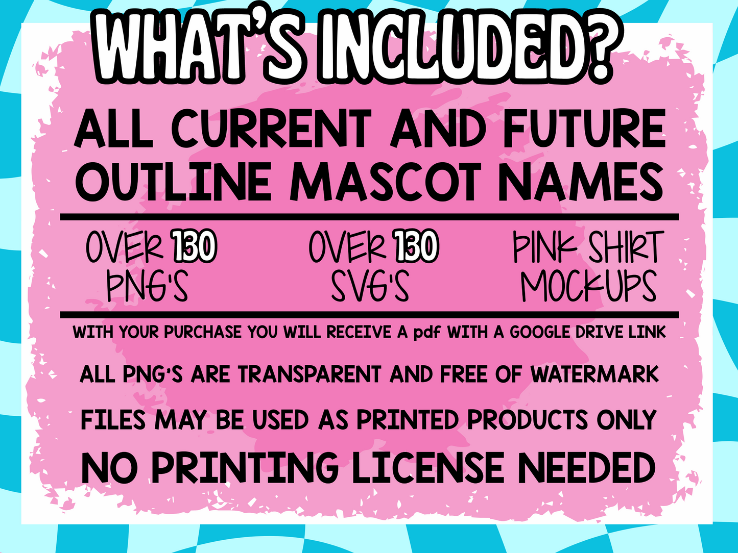 Outline Mascot Name Bundle