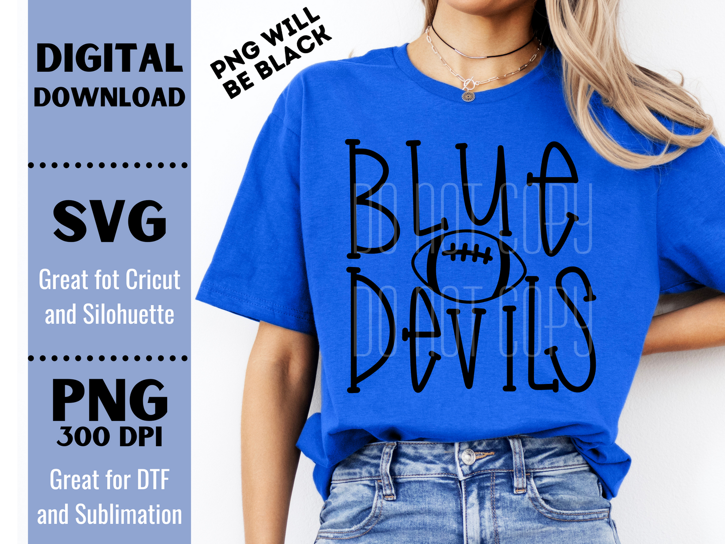 Blue Devils Doodle Football