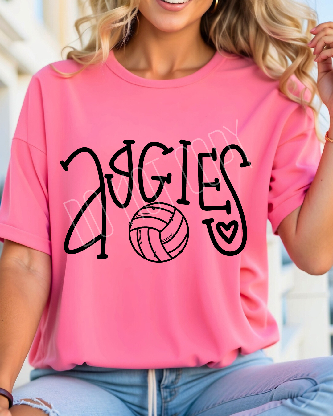 Aggies Doodle Volleyball