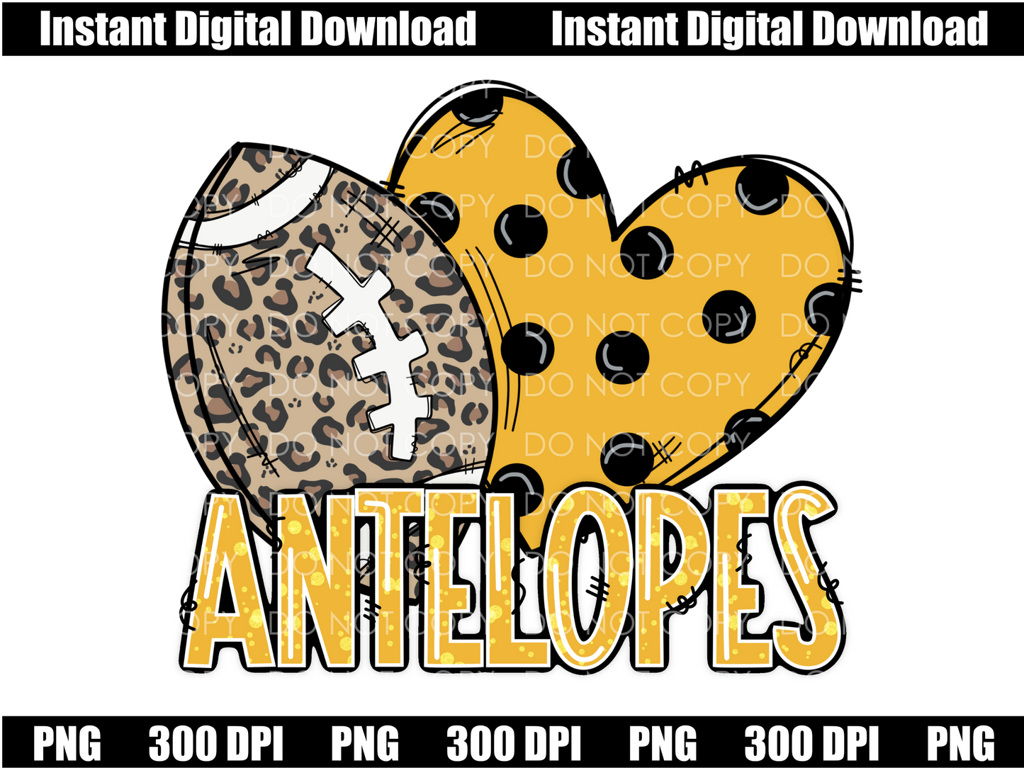 Antelopes Football Heart