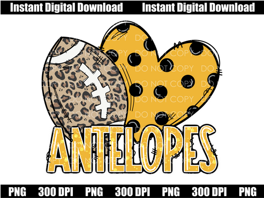 Antelopes Football Heart