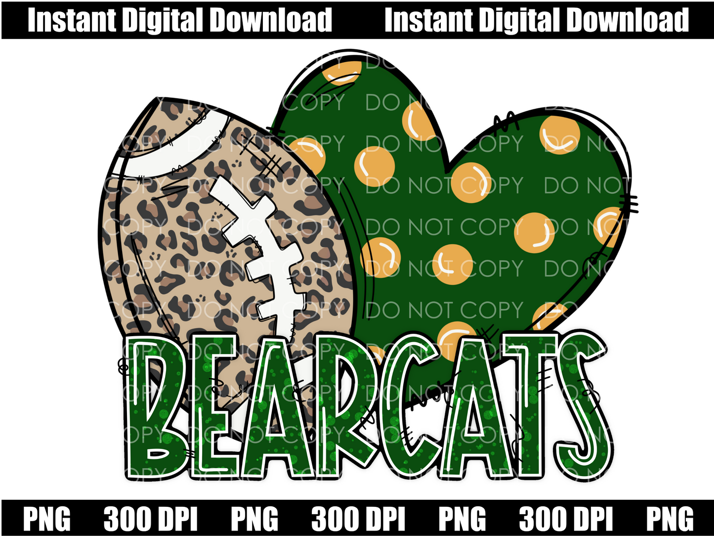 Bearcats Football Heart