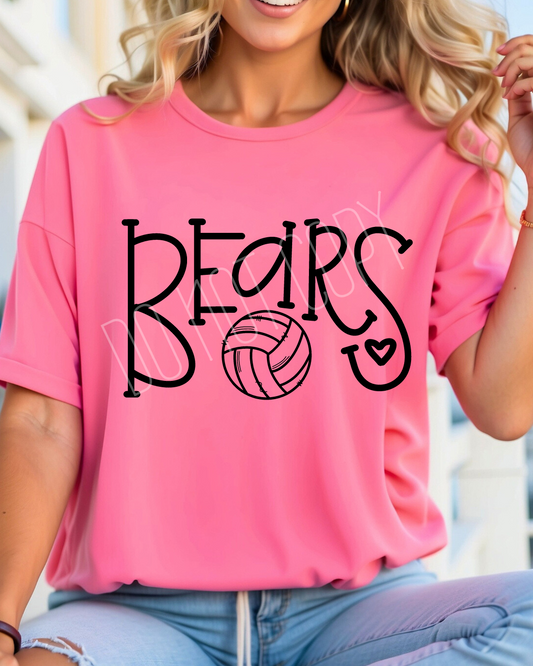 Bears Doodle Volleyball