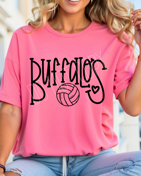 Buffalos Doodle Volleyball