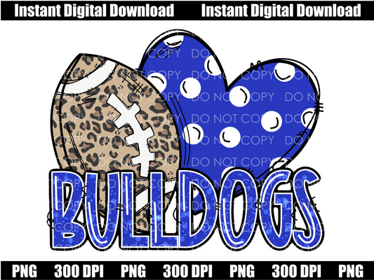 Bulldogs Football Heart