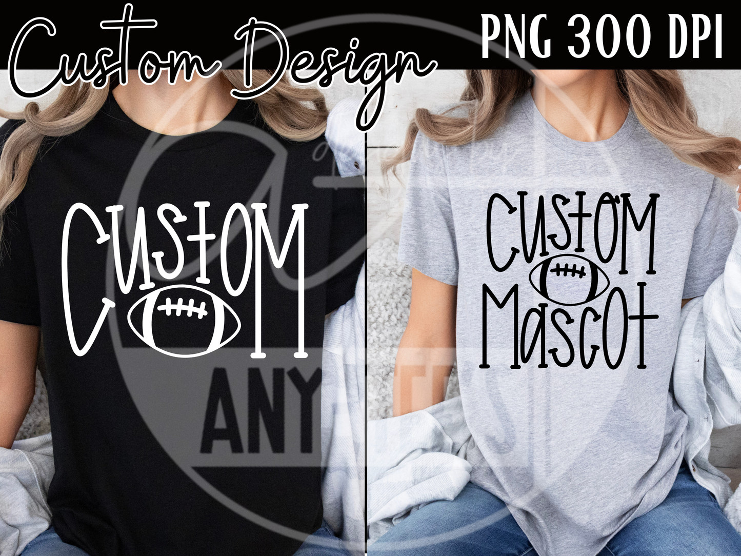 Custom Football Mascot SVG, Football Masco PNG, Hand Lettered Mascot Design