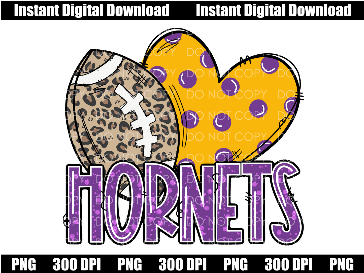 Hornets Football Heart