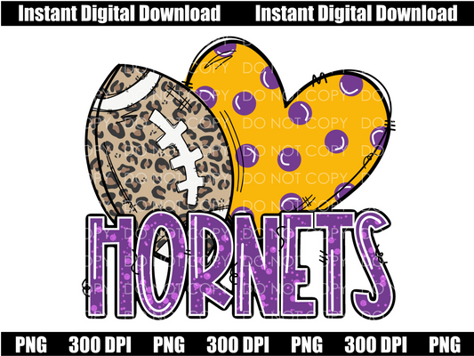 Hornets Football Heart