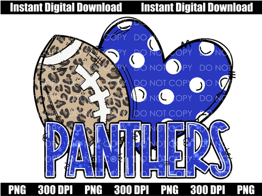 Panthers Football Heart