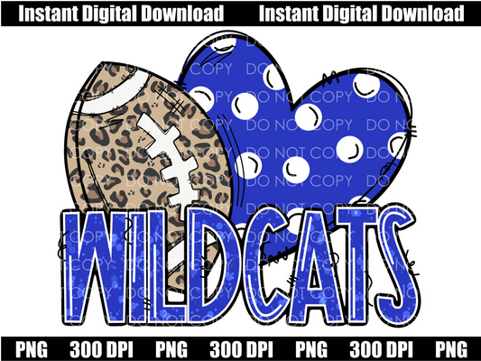 Wildcats Football Heart